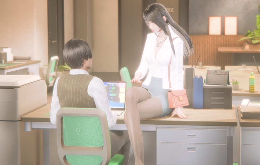 《ROOM Girl》黑長直辦公室黑絲秘書MOD
