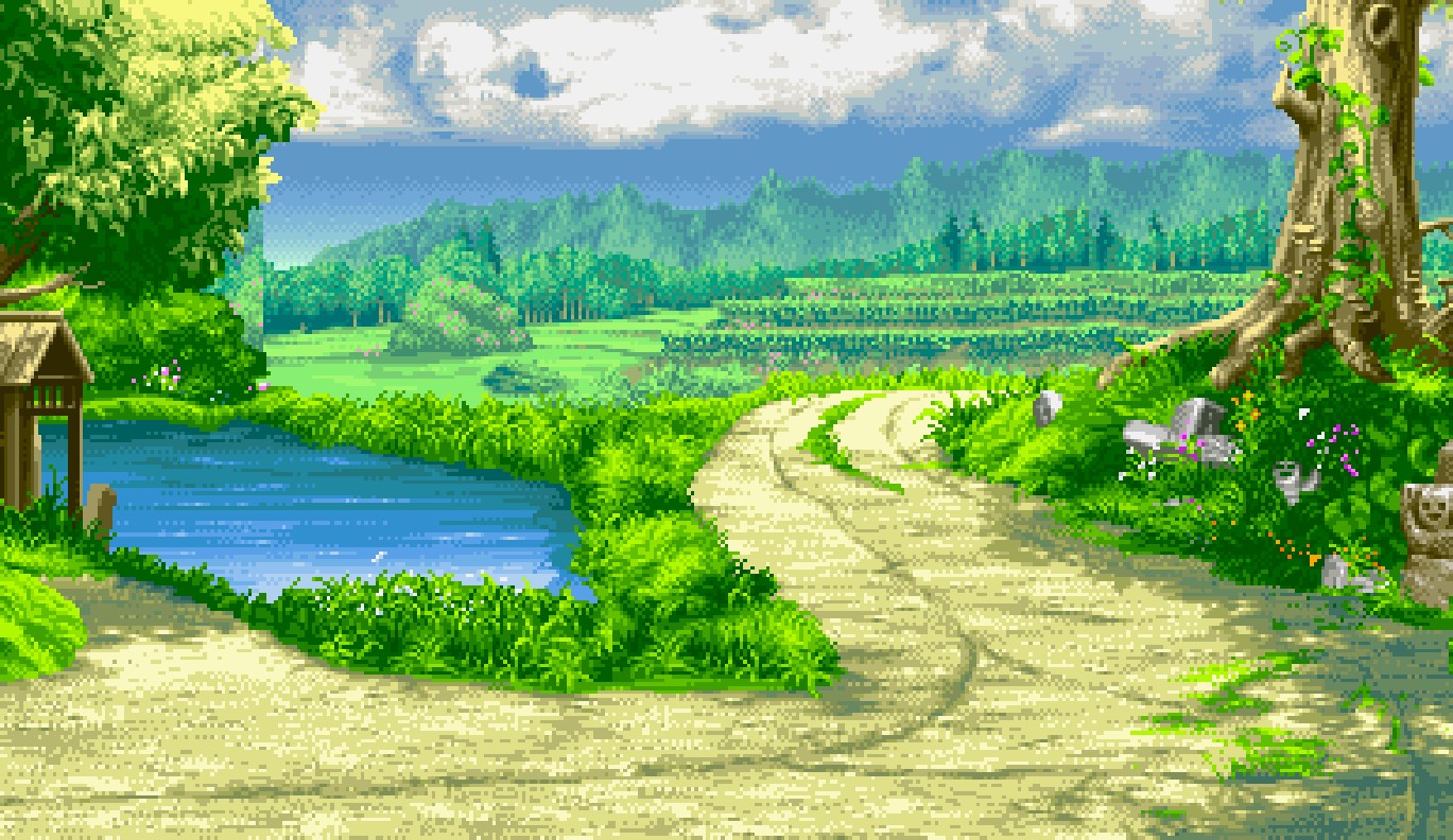 《Wallpaper Engine》像素風(fēng)鄉(xiāng)下的街道動(dòng)態(tài)壁紙