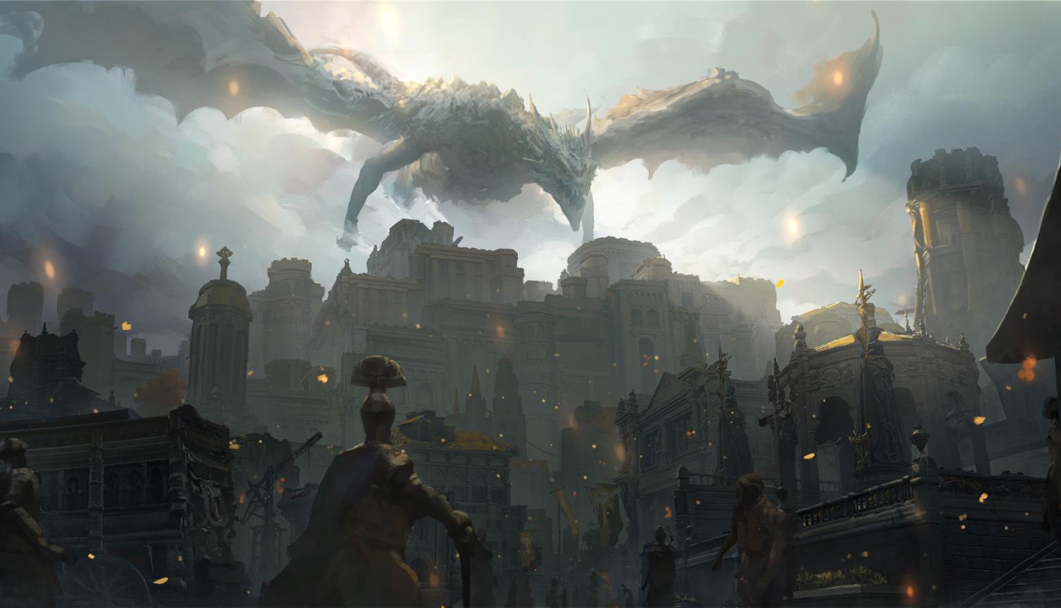 《Wallpaper Engine》艾爾登法環(huán)古龍與王城繪圖動態(tài)壁紙