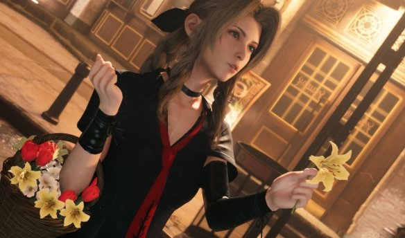 《最終幻想7：重制版》愛麗絲cos死或生瑪麗蘿絲黑色夏季制服MOD