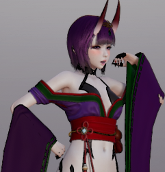 《AI少女》FGO紫色短發(fā)紫色和服酒吞童子MOD