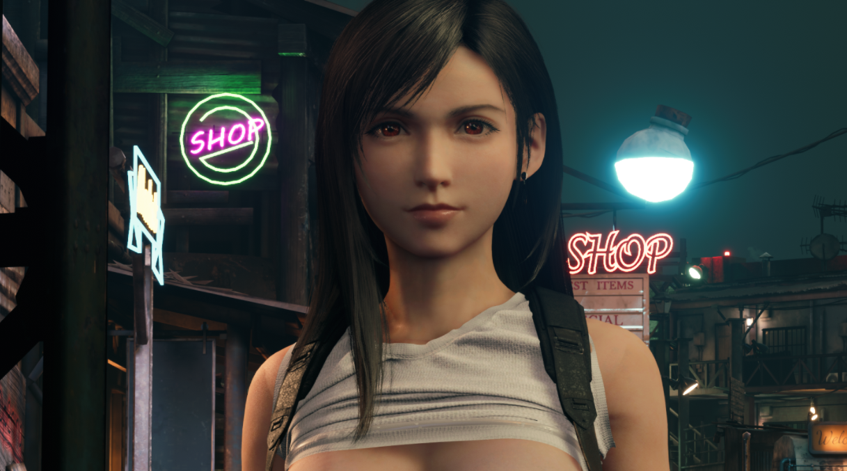 《最終幻想7：重制版》蒂法性感半衣馬甲線MOD