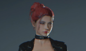 《生化危機2：重制版》艾達性感紅馬尾黑皮衣MOD