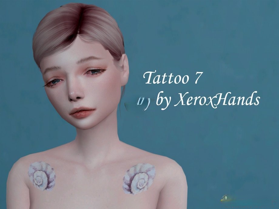 《模擬人生4》海螺貝殼小魚紋身MOD