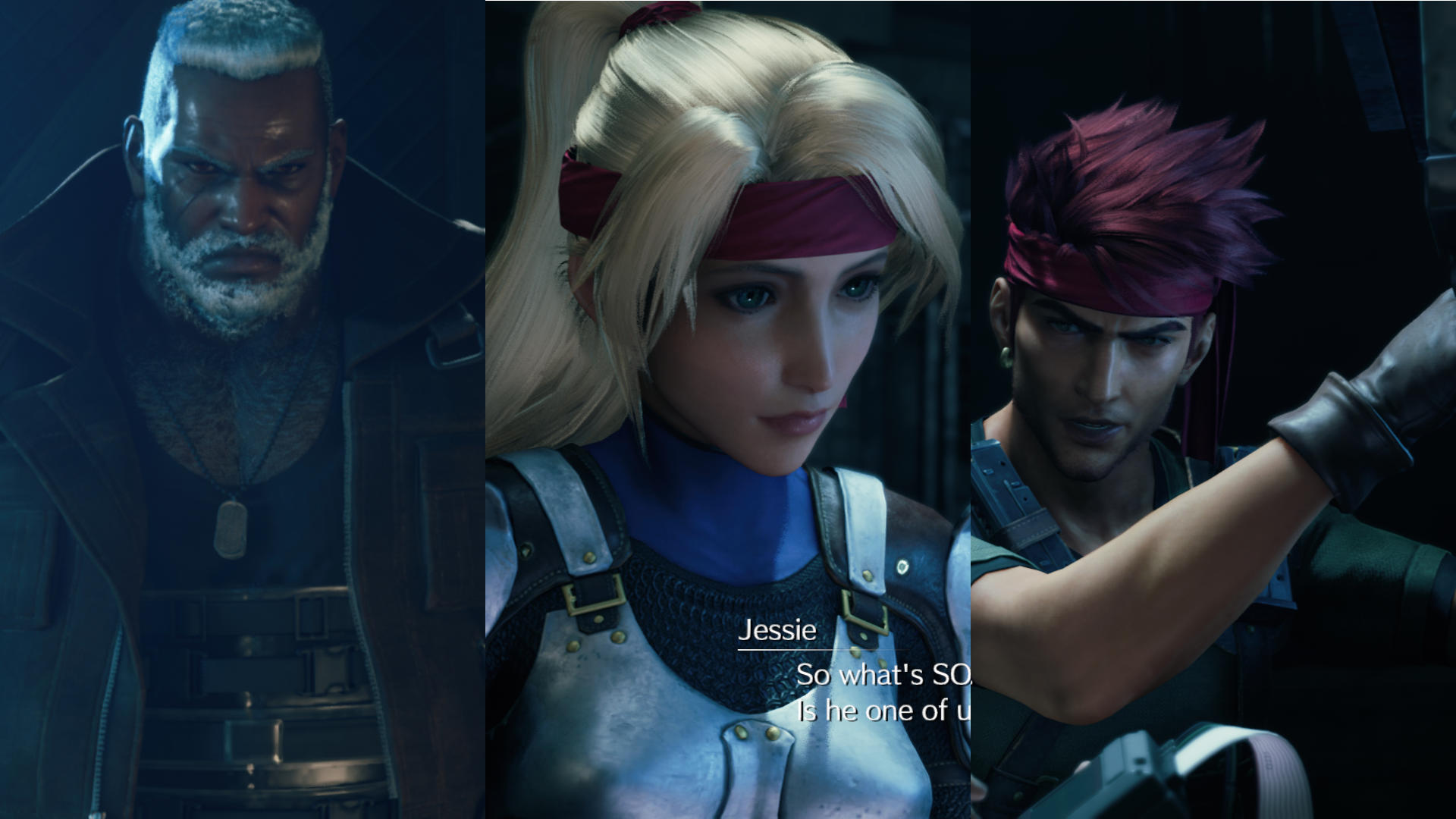 《最終幻想7：重制版》雪崩船員新的頭發和眼睛顏色MOD