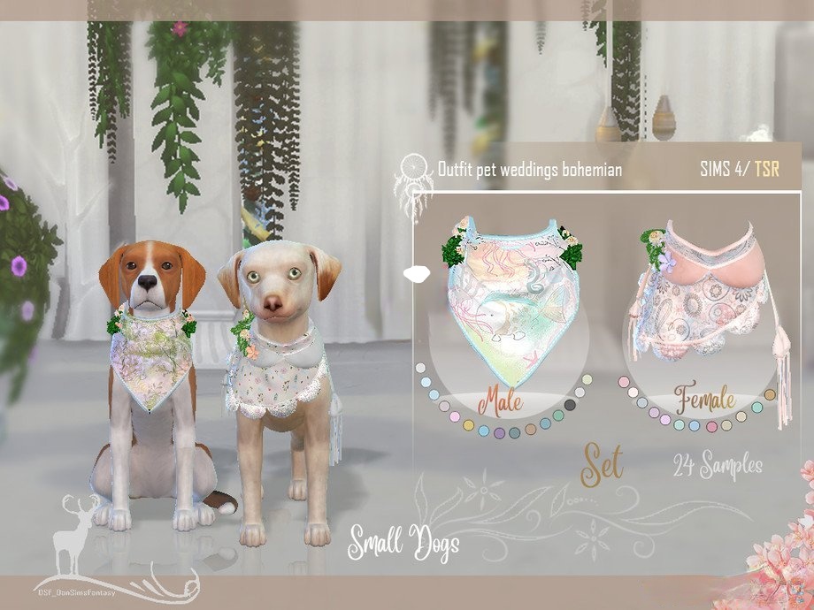 《模擬人生4》小型犬婚禮圍脖MOD