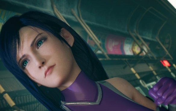 《最終幻想7：重制版》蒂法清純素顏cos對魔忍井河阿薩姬MOD