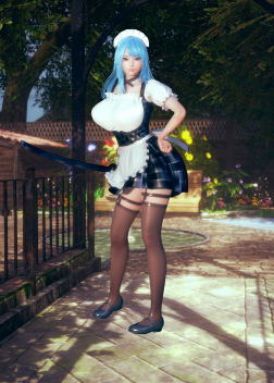 《AI少女》藍色長發火爆身材性感女仆MOD