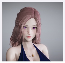《AI少女》藍禮服眼鏡小姐姐MOD