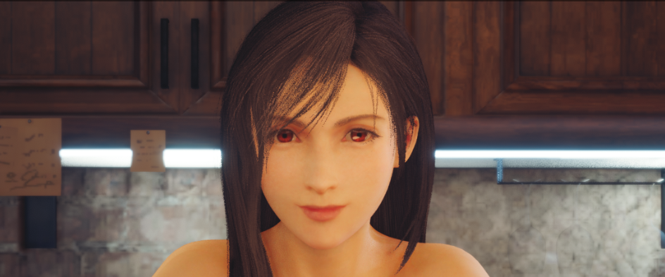 《最終幻想7：重制版》蒂法長發偏瘦性感完美MOD