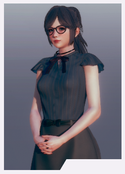 《AI少女》黑絲禮服長發(fā)眼鏡娘MOD