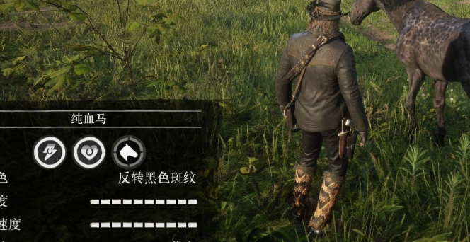 《荒野大鏢客2》滿屬性純血反轉黑色斑紋馬MOD