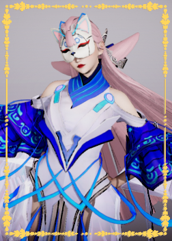 《AI少女》粉色長(zhǎng)發(fā)狐貍面具古風(fēng)小姐姐MOD