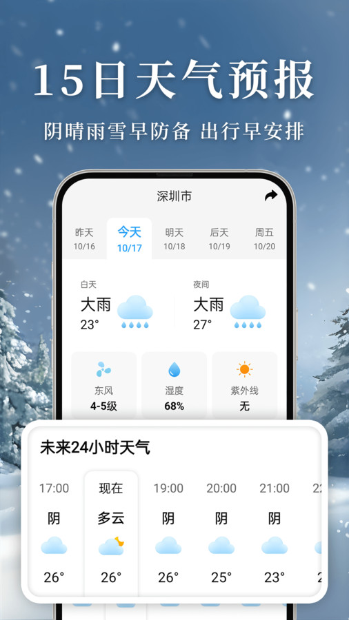 準雨天氣大字版