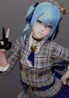 《AI少女》藍發美少女中世紀報童裝MOD