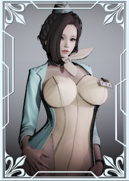 《AI少女》性感天藍色制服韓國空姐MOD