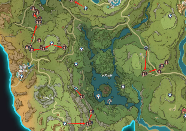 《原神》3.3版本紅綢分布位置一覽