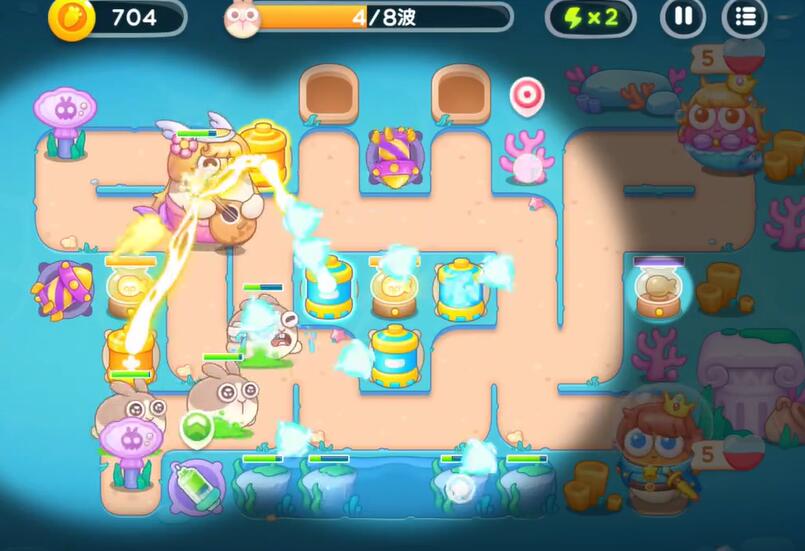 《保衛(wèi)蘿卜4》海的閨女第72關(guān)滿星攻略