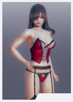 《AI少女》黑色遮眼長發(fā)內(nèi)衣吊帶襪美少女MOD