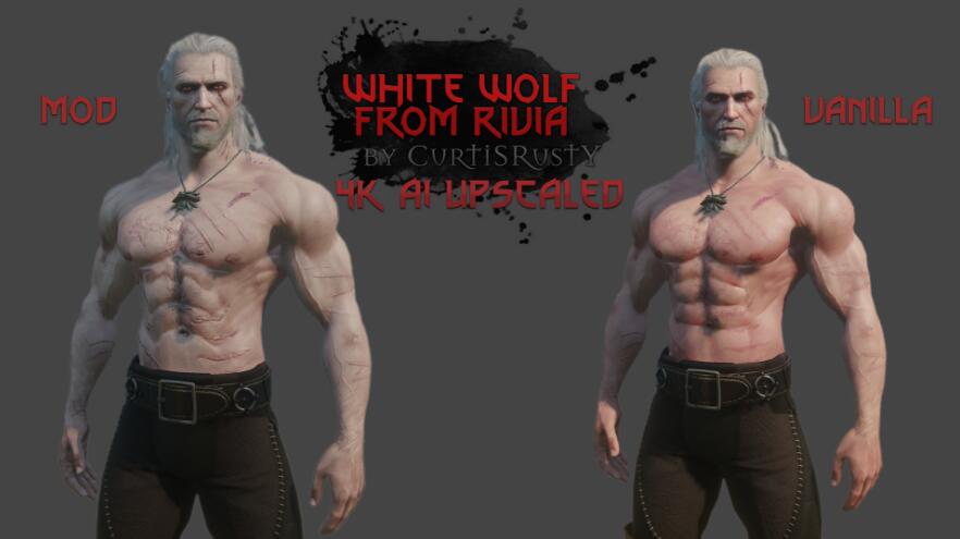 《巫師3次世代版》利維亞的白狼MOD[更忠實原著的杰洛特外觀]
