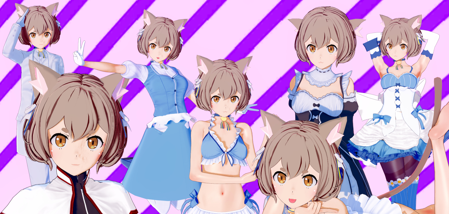 《戀活Sunshine》元氣活力可愛短發貓耳娘MOD