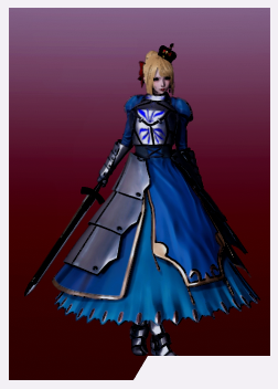 《AI少女》金發(fā)藍衣銀色鎧甲亞瑟王阿爾托莉雅MOD