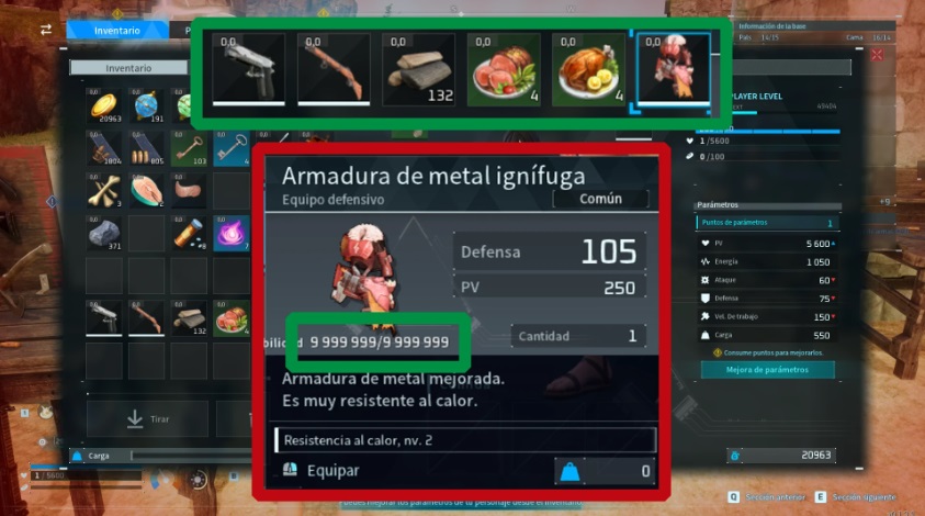 《幻獸帕魯》最大耐久無限負重食物不壞MOD[v0.1.5.1]
