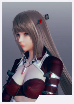 《AI少女》褐色長發深紅色抹胸美少女MOD