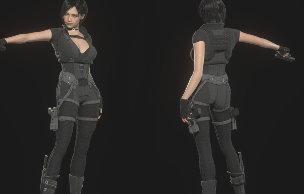 《生化危機4：重制版》艾達黑色戰術戰斗服MOD