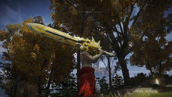 《艾爾登法環》戰神奧林匹斯之刃替換暗月大劍MOD