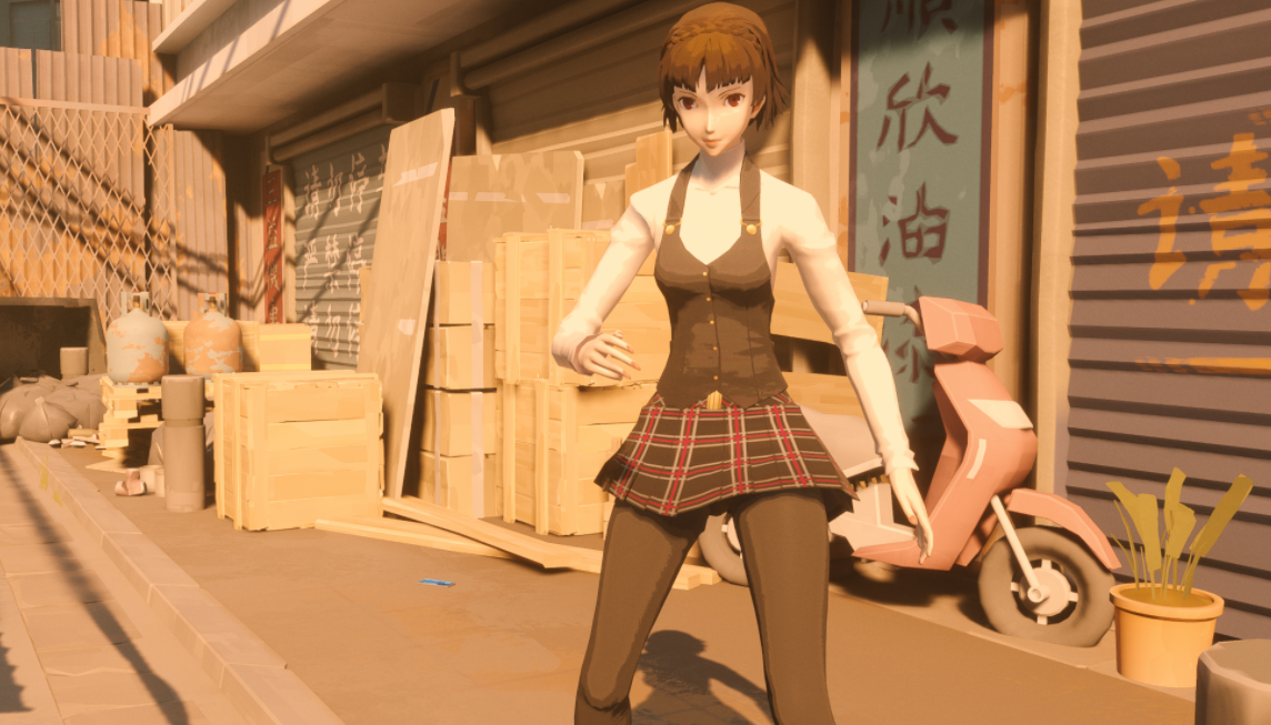 《師父》女性可扮演女神異聞錄5新島真無袖夏裝MOD