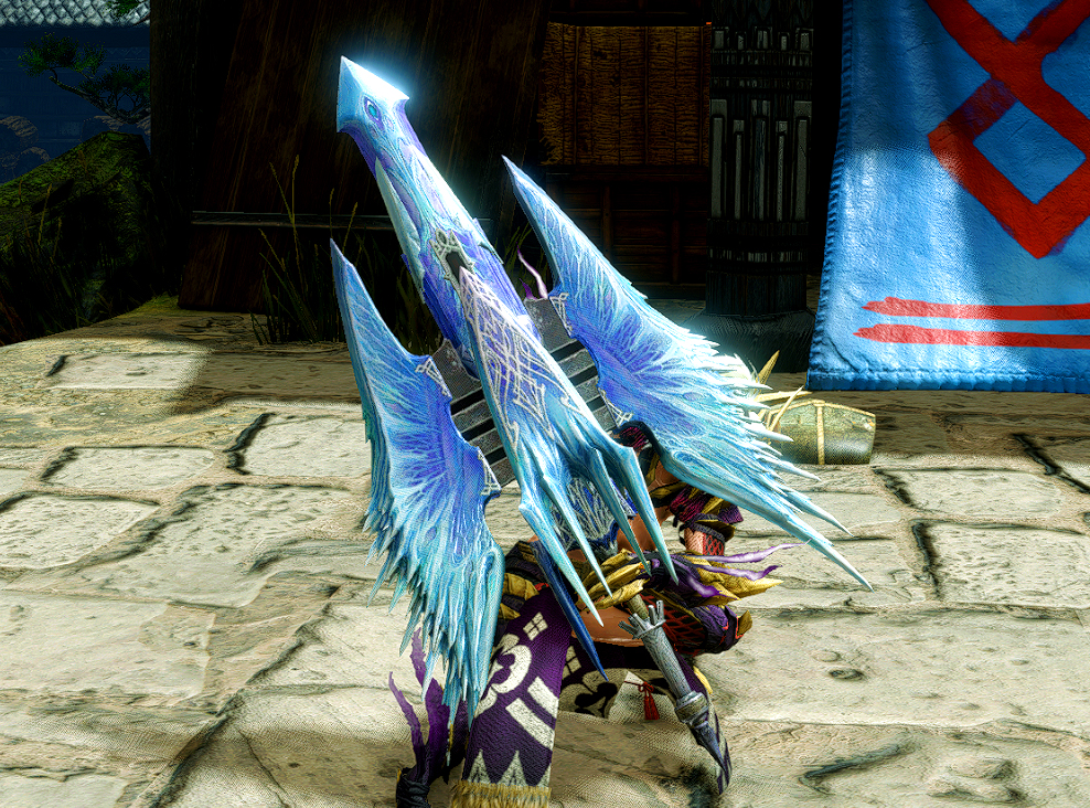 《怪物獵人：崛起》世界冰咒龍盾斧MOD