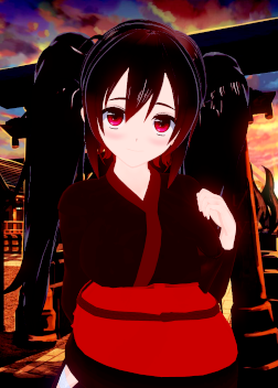 《戀活Sunshine》黑發和服雙馬尾美少女MOD