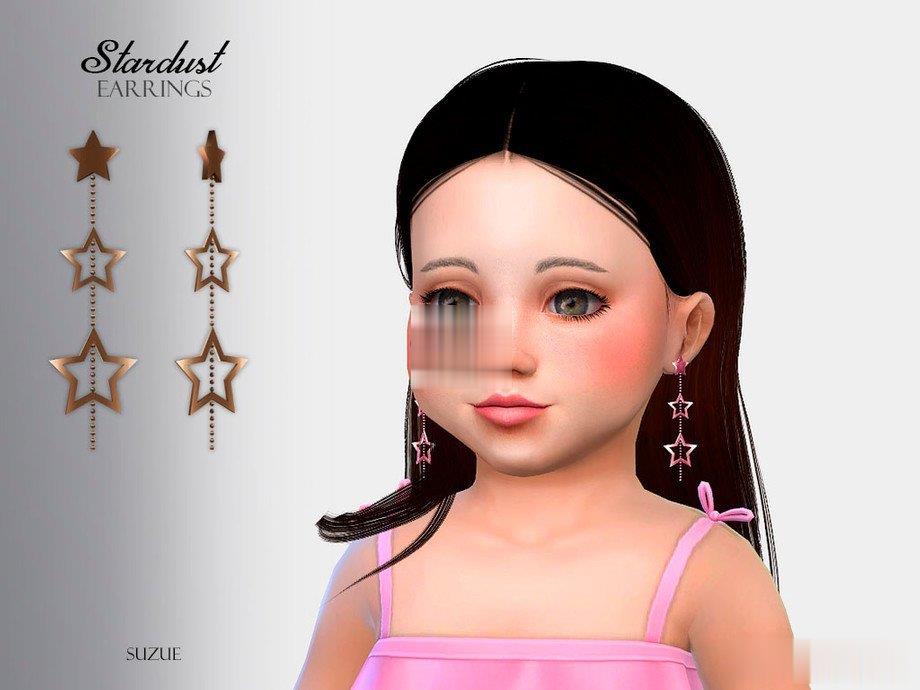 《模擬人生4》幼兒空心實心耳環MOD