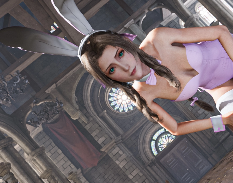 《最終幻想7：重制版》愛麗絲素顏嬌小兔女郎MOD