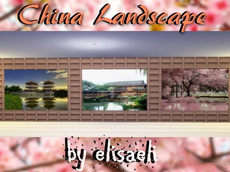 《模擬人生4》中國風景壁畫MOD