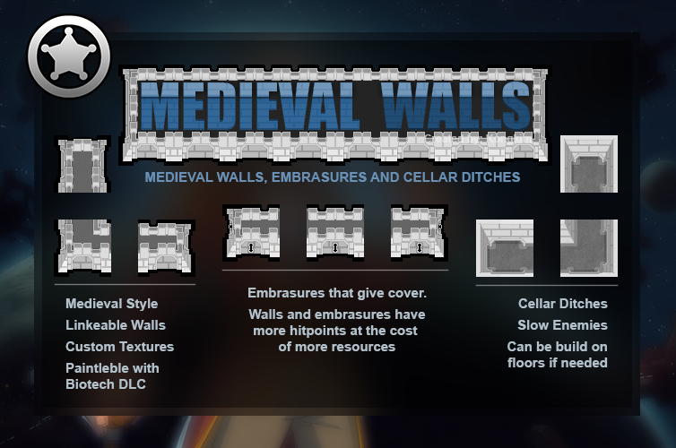 《邊緣世界》中世紀的墻壁v1.4MOD