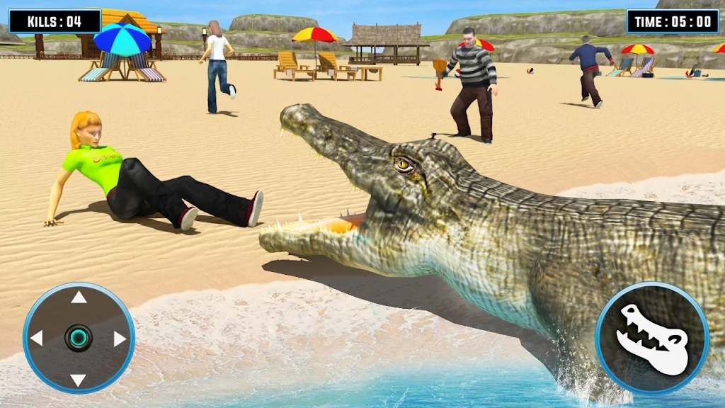 海灘鱷魚3d