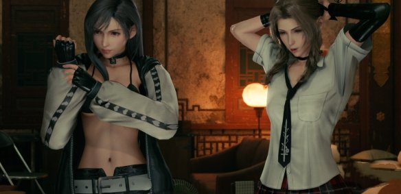 《最終幻想7：重制版》愛麗絲cos死或生瑪麗蘿絲白色夏季制服MOD