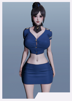 《甜心選擇2》性感豐滿藍衣空姐MOD