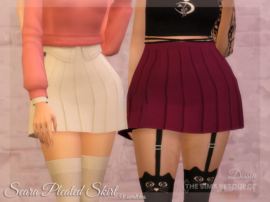 《模擬人生4》女性性感百褶裙MOD