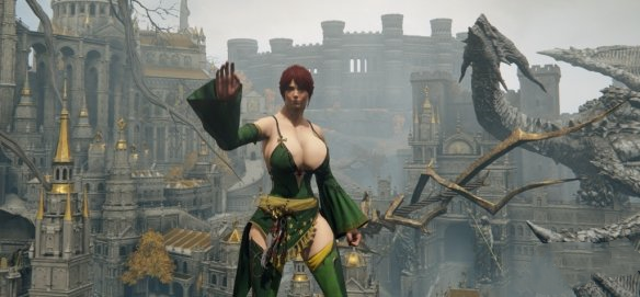 《艾爾登法環》女性月向套裝替換占星套裝身材加量MOD