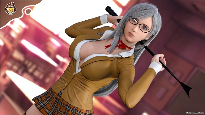 《最終幻想7：重制版》蒂法cos監獄學園白木芽衣子MOD