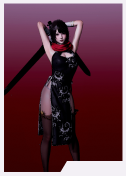 《AI少女》黑色旗袍誘人黑絲御姐MOD