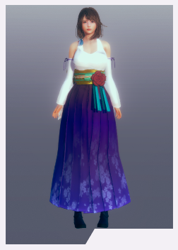 《AI少女》白色和服藍色長裙美麗巫女MOD