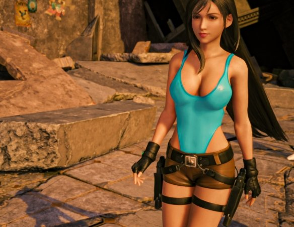 《最終幻想7：重制版》蒂法cos古墓麗影勞拉v1.1MOD
