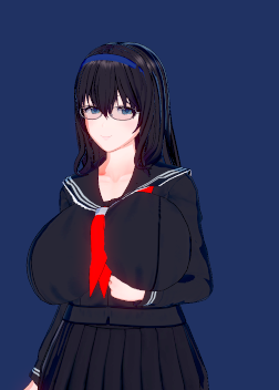 《戀活Sunshine》文靜黑發制服眼鏡娘MOD