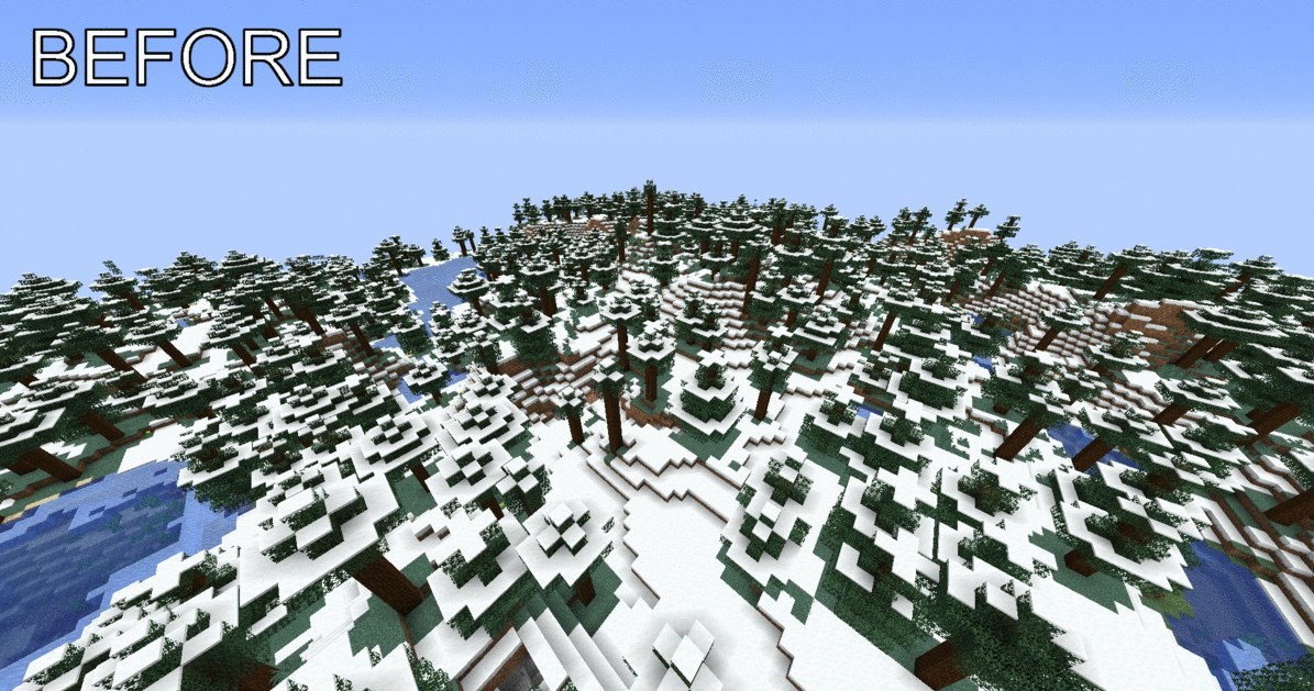 《我的世界》1.19.2樹下積雪MOD