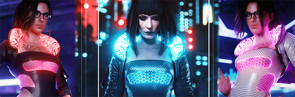 《賽博朋克2077》led燈緊身衣MOD