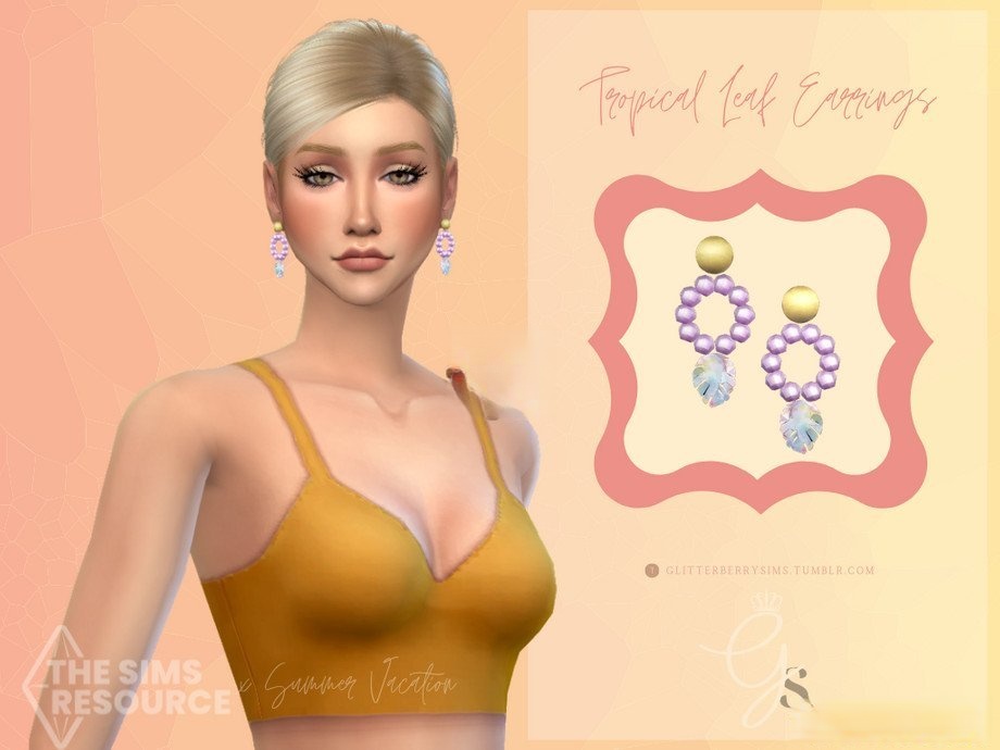 《模擬人生4》熱帶樹葉耳環(huán)MOD